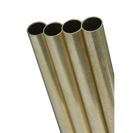 K&S Precision Metals K&S 1/2 in. D X 12 in. L Round Brass Tube 1 pk 8139